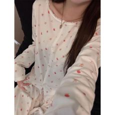 批发[黛琳芬]德绒<b class='q'>长袖</b>女士睡衣秋冬季韩系ins风少女<b class='q'>家居服</b>pajamas378