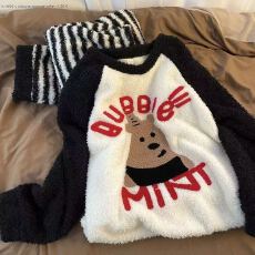 批发[黛琳芬]<b class='q'>珊瑚</b><b class='q'>绒</b>女士<b class='q'>睡衣</b>秋冬韩系半边<b class='q'>绒</b>少女套头家居服pajamas380