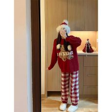 批发[黛琳芬]<b class='q'>珊瑚</b><b class='q'>绒</b>女士<b class='q'>睡衣</b>秋冬韩系半边<b class='q'>绒</b>少女套头家居服pajamas380