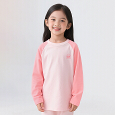 黛琳芬100-170码A类单上衣儿童纯棉长袖T恤男女童家居服166