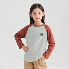 黛琳芬100-170码A类单上衣儿童纯棉长袖T恤男女童家居服166