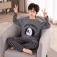 批发[黛琳芬]12-XL码纯棉儿童<b class='q'>睡衣</b>套头印花卡通春秋男<b class='q'>女童</b>家居<b class='q'>服</b>171