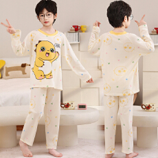 批发[黛琳芬]8码-L码仿棉卡通<b class='q'>儿童</b>睡衣薄款印花卡通男女童装家居服178