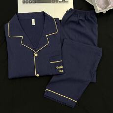 批发[黛琳芬]5色云朵棉绣花长袖<b class='q'>男士</b><b class='q'>睡衣</b>套装家居服家居服pajamas398