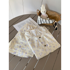 批发[黛琳芬]<b class='q'>纯棉</b>棉纱短袖女士睡衣春夏季韩系印花<b class='q'>家居服</b>pajamas398