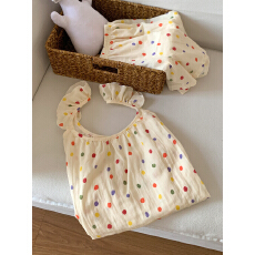 批发[黛琳芬]<b class='q'>纯棉</b>棉纱吊带短裤睡衣女春夏韩系印花<b class='q'>家居服</b>pajamas398