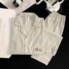 批发[黛琳芬]云朵棉4个色长袖<b class='q'>男</b>士睡衣春秋青年休闲家居服pajamas403