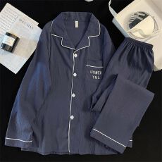 批发[黛琳芬]云朵棉4个色长袖<b class='q'>男</b>士睡衣春秋青年休闲家居服pajamas403