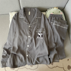 批发[黛琳芬]云朵棉4个色长袖<b class='q'>男</b>士睡衣春秋青年休闲家居服pajamas403