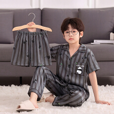 批发[黛琳芬]12码-XL冰雪丝三件套<b class='q'>儿童</b><b class='q'>睡衣</b>套装卡通男女童家居服205