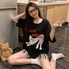 批发[黛琳芬]仿棉牛奶丝女士睡衣韩系卡通季套头家居服pajamas404