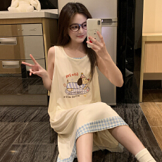 批发[黛琳芬]仿棉牛奶丝带胸垫女士睡衣卡通季套头家居服pajamas404