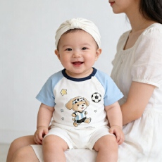 批发[黛琳芬]59-90码A类9款哈衣<b class='q'>纯棉</b>连体儿童<b class='q'>睡衣</b>夏季新生儿居服209