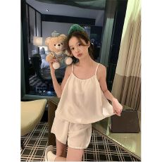 黛琳芬云朵棉带胸垫吊带短裤睡衣女韩系女士家居服pajamas