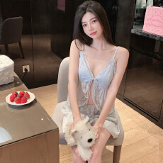 批发[黛琳芬]5色带胸垫吊带冰雪丝女士<b class='q'>睡衣</b><b class='q'>丝绸</b>性感纯欲家居服pajamas