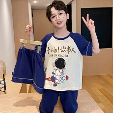 批发[黛琳芬]仿棉三件套儿童睡衣卡通中大童12码-XL男女童家居服216