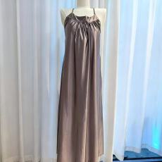 批发[黛琳芬]3色冰丝带胸垫睡裙女士仿真丝高质感中长款睡裙可外出414