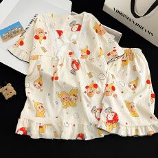 批发[黛琳芬]云朵棉儿童睡衣甜美薄款中大童10-XL码女童家居服219