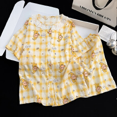 批发[黛琳芬]云朵棉儿童睡衣甜美薄款中大童10-XL码女童家居服219