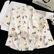 批发[黛琳芬]云朵棉儿童睡衣甜美薄款中大童10-XL码女童家居服219