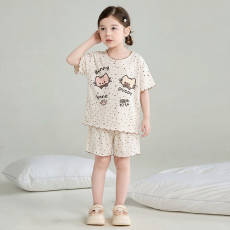 批发[黛琳芬]莫代尔儿童睡衣卡通薄款中大童12码-XL男女童家居服219