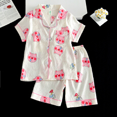 批发[黛琳芬]云朵棉儿童睡衣卡通薄款小中大童8码-L男女童家居服223