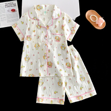 批发[黛琳芬]云朵棉儿童睡衣卡通薄款小中大童8码-L男女童家居服223