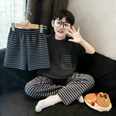 批发[黛琳芬]仿棉三件套儿童<b class='q'>睡衣</b>卡通中大童12码-XL男<b class='q'>女童</b>家居<b class='q'>服</b>216