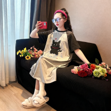 批发[黛琳芬]仿棉<b class='q'>女童</b>睡裙<b class='q'>儿童</b><b class='q'>睡衣</b>卡通中大童12码-XL可外穿家居服216