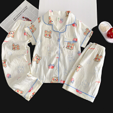 批发[黛琳芬]云朵棉三件套儿童<b class='q'>睡衣</b>卡通小中大童8-L男<b class='q'>女童</b>家居<b class='q'>服</b>225