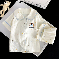 批发[黛琳芬]云朵棉娃娃领儿童<b class='q'>睡衣</b>卡通小中大童印花8码-L家居服女227