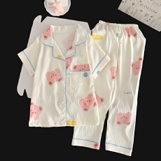 批发黛琳芬云朵棉三件套儿童<b class='q'>睡衣</b>卡通小中大童8码-L男<b class='q'>女童</b>家居<b class='q'>服</b>227