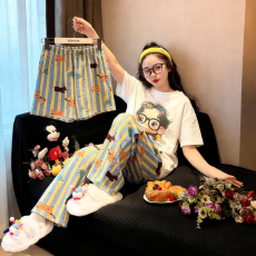 批发[黛琳芬]仿棉三件套儿童睡衣卡通中大童12码-XL男女童家居服216