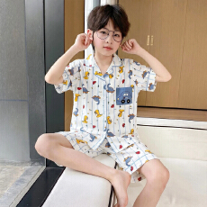 批发黛琳芬云朵棉儿童睡衣卡通小中童8码-18码夏天男女童家居服250