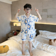 批发黛琳芬云朵棉<b class='q'>儿童</b><b class='q'>睡衣</b>卡通小中童12码-XL夏天男女童家居服256