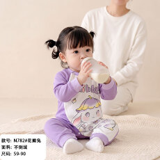 批发黛琳芬59-90码-8款不倒绒儿童睡衣<b class='q'>宝宝</b>哈衣男女童外出服家居服