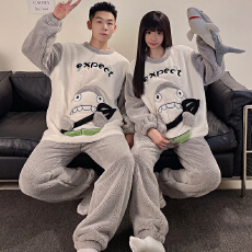 批发黛琳芬25款珊瑚绒女士<b class='q'>睡衣</b>秋冬季加厚长毛绒情侣卡通<b class='q'>男士</b>家居服