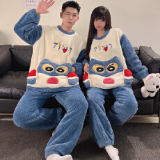 批发黛琳芬25款珊瑚绒女士<b class='q'>睡衣</b>秋冬季加厚长毛绒情侣卡通<b class='q'>男士</b>家居服