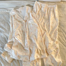 批发[黛琳芬]德绒长袖女士睡衣套装秋冬季套头韩系保暖家居服外出