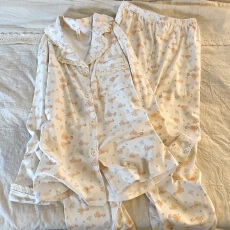 批发黛琳芬德绒长袖女士睡衣套装秋冬季套头韩系保暖家居服外出