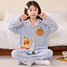 批发黛琳芬10-XXL码30款长袖长裤儿童睡衣春秋卡通女男童装家居服