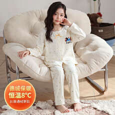 批发[黛琳芬]10-L码花边德绒儿童睡衣卡通秋冬季保暖大码中大童家居服