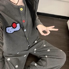批发黛琳芬德绒套头款睡衣女秋冬季少女时尚保暖韩系风家居<b class='q'>服</b>两件套