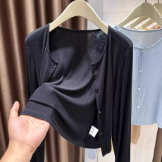 批发法式欧若风防晒开衫女装<b class='q'>夏季</b>薄款超好看冰丝针织披肩短外套配裙子