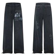 批发松紧腰<b class='q'>牛仔裤</b>女大码小个子2025春季新款胖妹妹显瘦刺绣<b class='q'>九分</b>哈伦裤