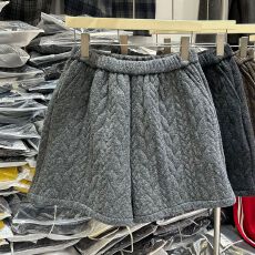 批发原版面料大码300斤麻花短裤女冬季加厚高腰A字阔腿裤外穿打底靴裤