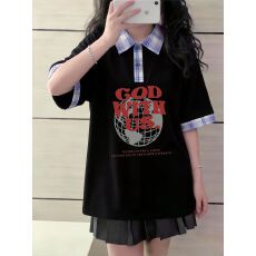 批发高品质纯棉220克19支食毛+手感超爽滑印花假两件翻领短袖POLO衫