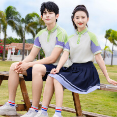 批发高中生校服套装学院风中学生毕业照班服夏季运动会开幕式服装批发