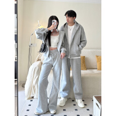 批发25新款情侣装秋装一整套全身卫衣连帽两件套装百搭休闲外套加<b class='q'>裤子</b>