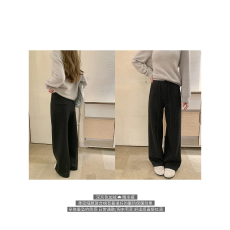 加绒糯米裤·亲肤加厚休闲裤 直双们筒阔腿卫裤